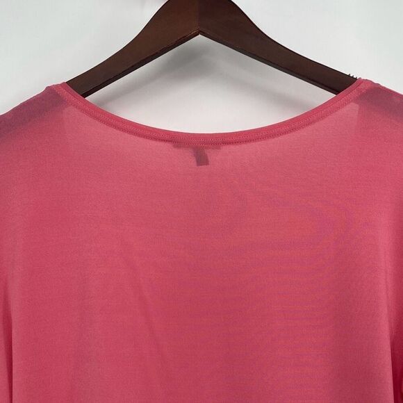 Escada Scoop Neck Long Sleeve Stretch Pullover Top Barbie Pink Size 40 Medium - Picture 6 of 12
